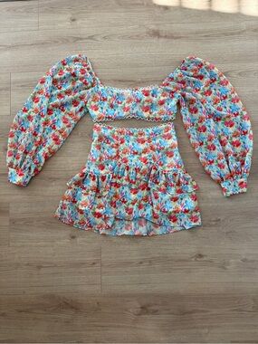 SHEIN Floral Two Piece Skirt Set